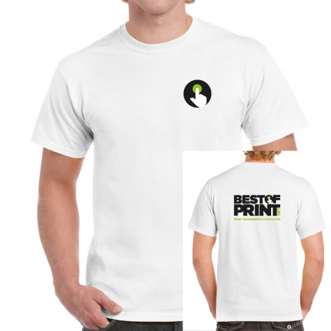 T-shirt personnalisé avec un marquage cœur et dos
